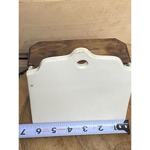 Ditmar Urbach Floral White Porcelain Salt Box Czechoslovakia Wood Lid - Picture 2 of 12